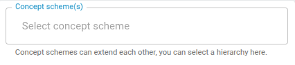 Select a concept scheme